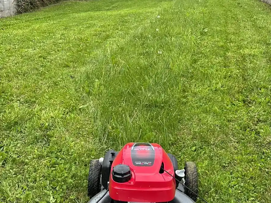 Tonte d'un jardin résidentiel dans le Puy-de-Dôme