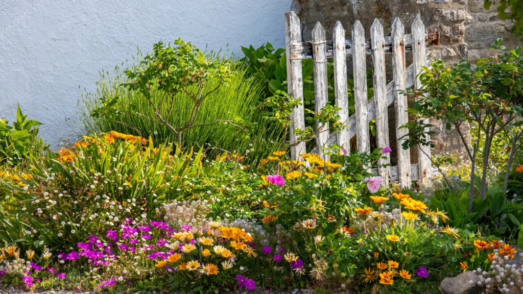 Jardin fleuri entretenu dans le Puy-de-Dôme